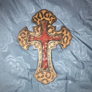 NWT, Cheetah/mosaic cross wall decor